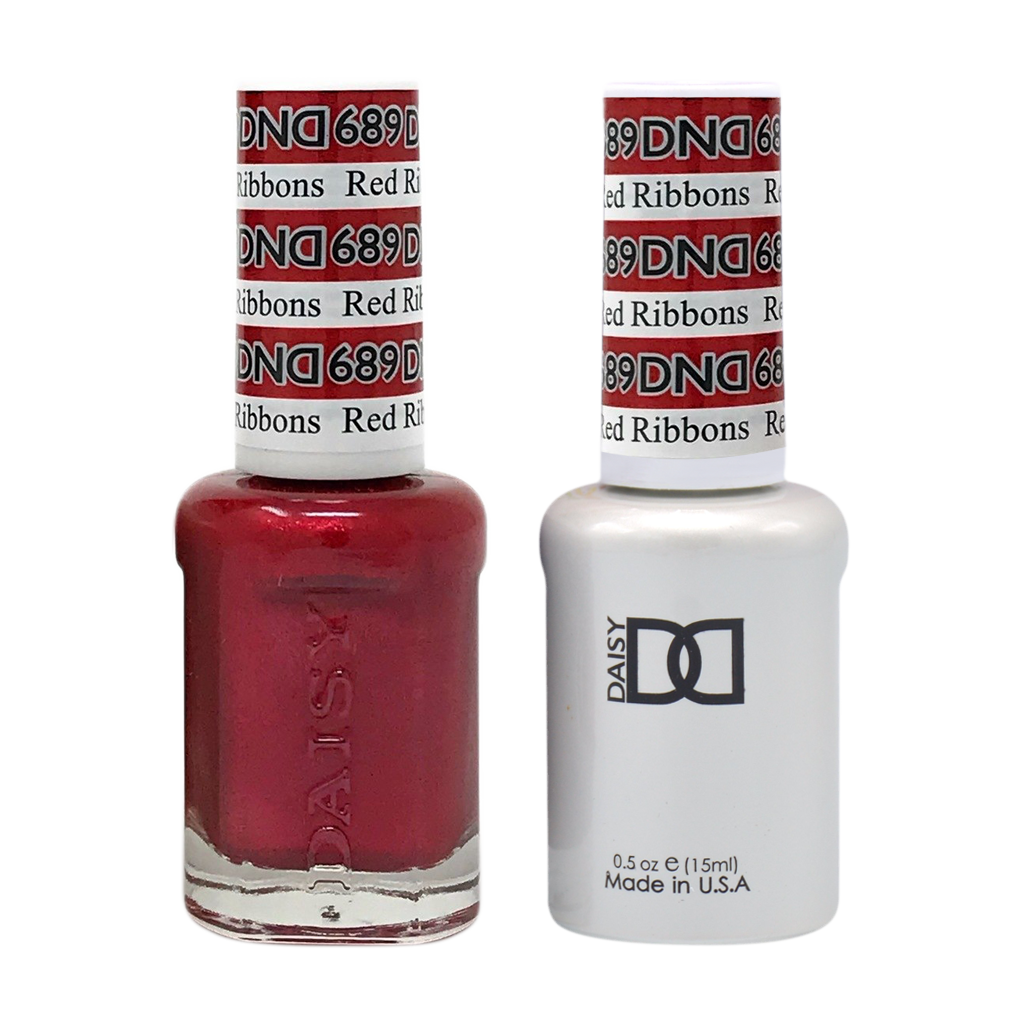 DND Nail Lacquer And Gel Polish, 689, Red Ribbon, 0.5oz MY0924