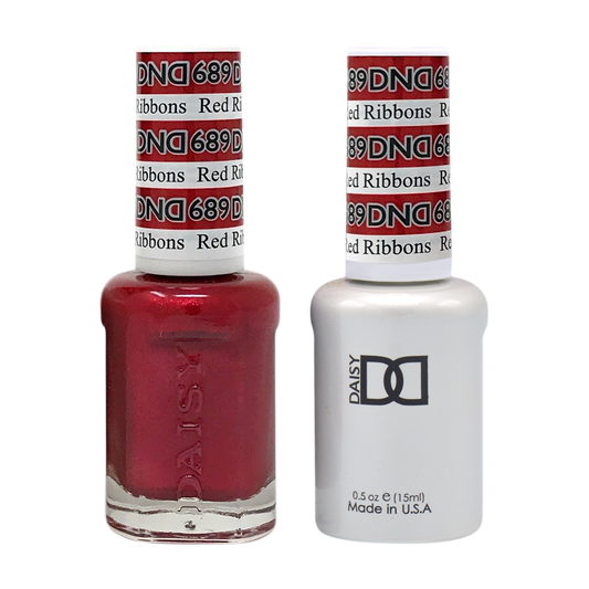 DND Nail Lacquer And Gel Polish, 689, Red Ribbon, 0.5oz MY0924