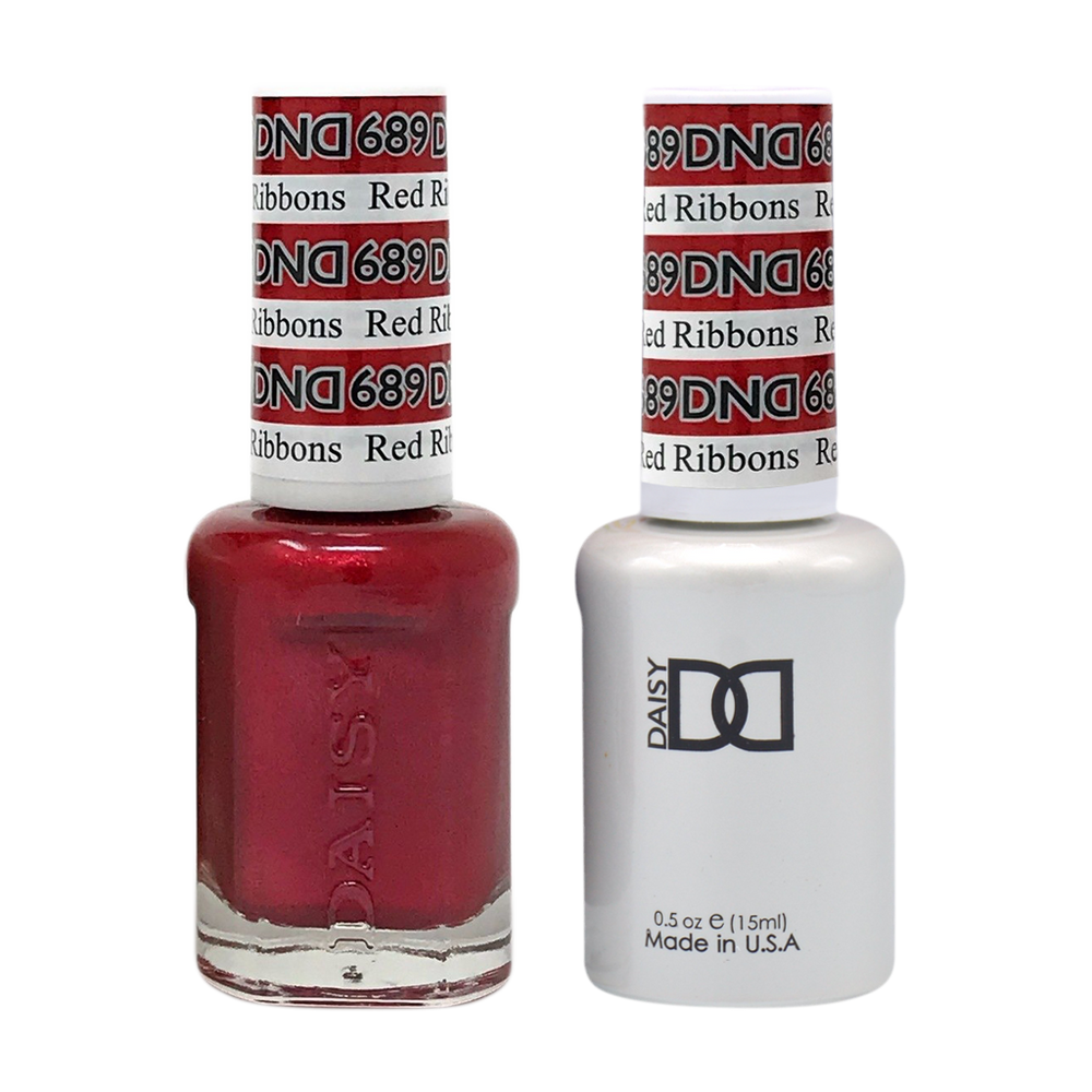 DND Nail Lacquer And Gel Polish, 689, Red Ribbon, 0.5oz MY0924