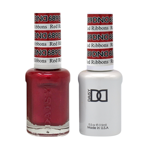 DND Nail Lacquer And Gel Polish, 689, Red Ribbon, 0.5oz MY0924