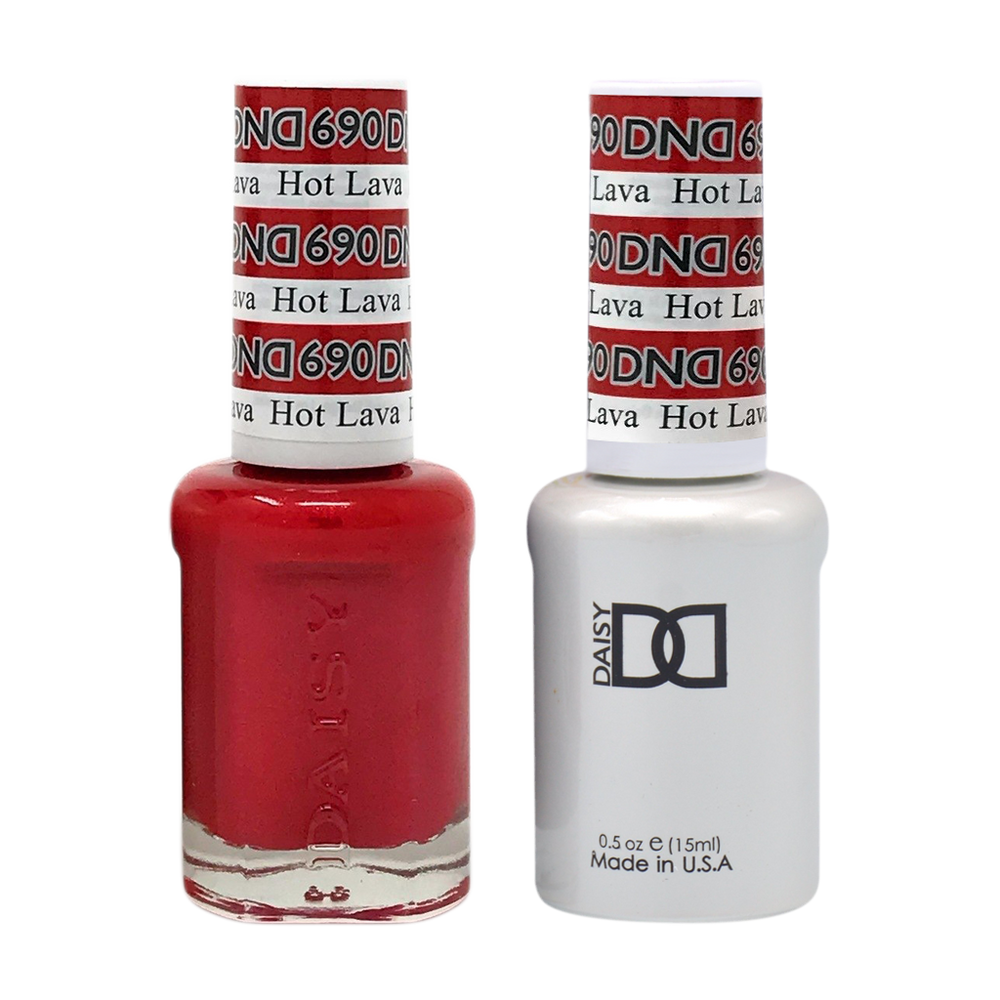 DND Nail Lacquer And Gel Polish, 690, Hot Lava, 0.5oz MY0924