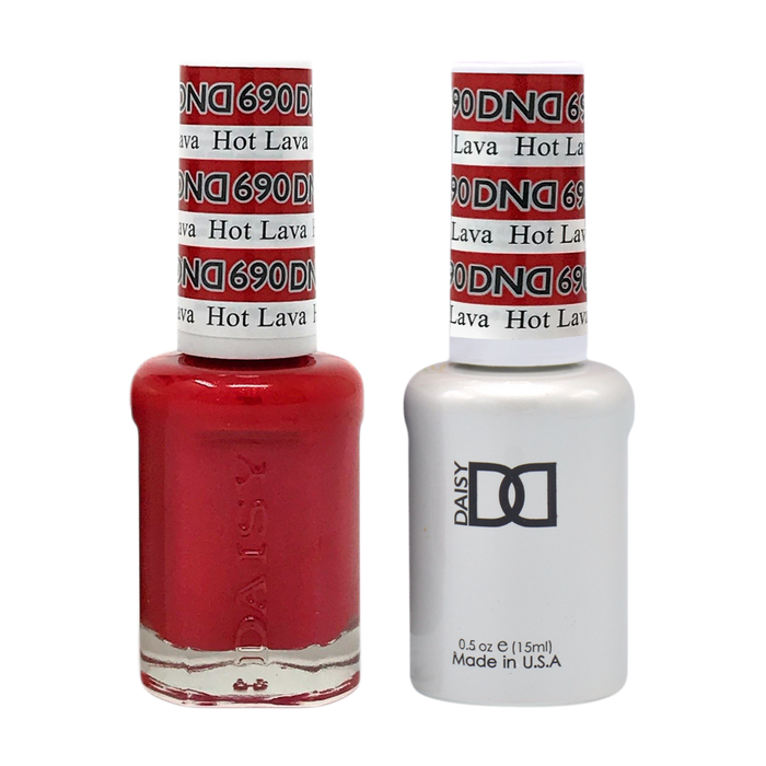 DND Nail Lacquer And Gel Polish, 690, Hot Lava, 0.5oz MY0924