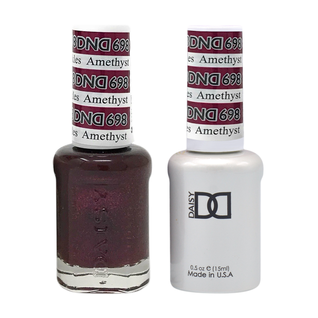 DND Nail Lacquer And Gel Polish, 698, Amethyst Sparkles, 0.5oz MY0924