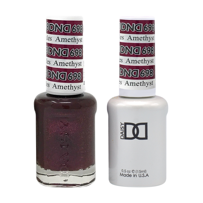 DND Nail Lacquer And Gel Polish, 698, Amethyst Sparkles, 0.5oz MY0924