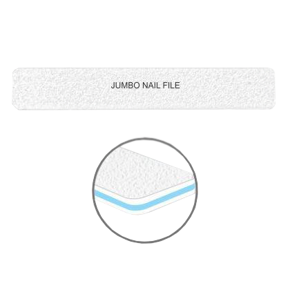 Cre8tion Nail Files JUMBO WHITE Sand, Grit 60/60, 07013 (Packing: 50 pcs/pack, 30 packs/case)