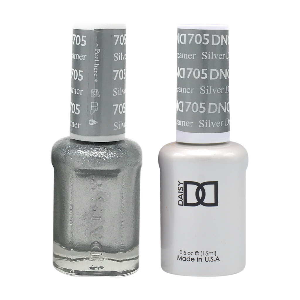 DND Nail Lacquer And Gel Polish, 705, Silver Dreamer, 0.5oz MY0924