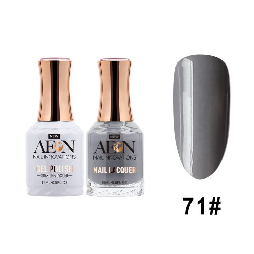 AEON  Gel Polish + Nail Lacquer, 071, Steel My Heart, 0.5oz OK0326LK