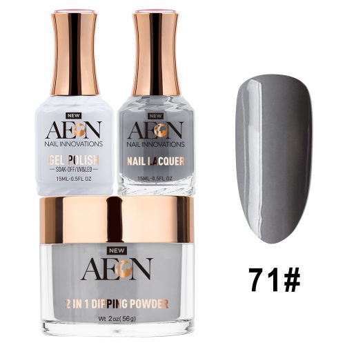 AEON 3in1 Dipping Powder + Gel Polish + Nail Lacquer, 071, Steel My Heart OK0327LK