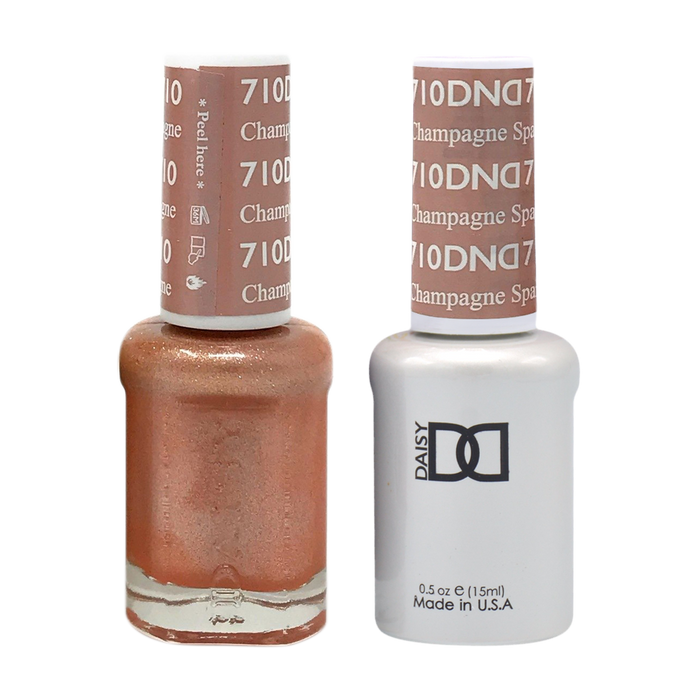 DND Nail Lacquer And Gel Polish, 710, Champagne Sparkles, 0.5oz MY0924