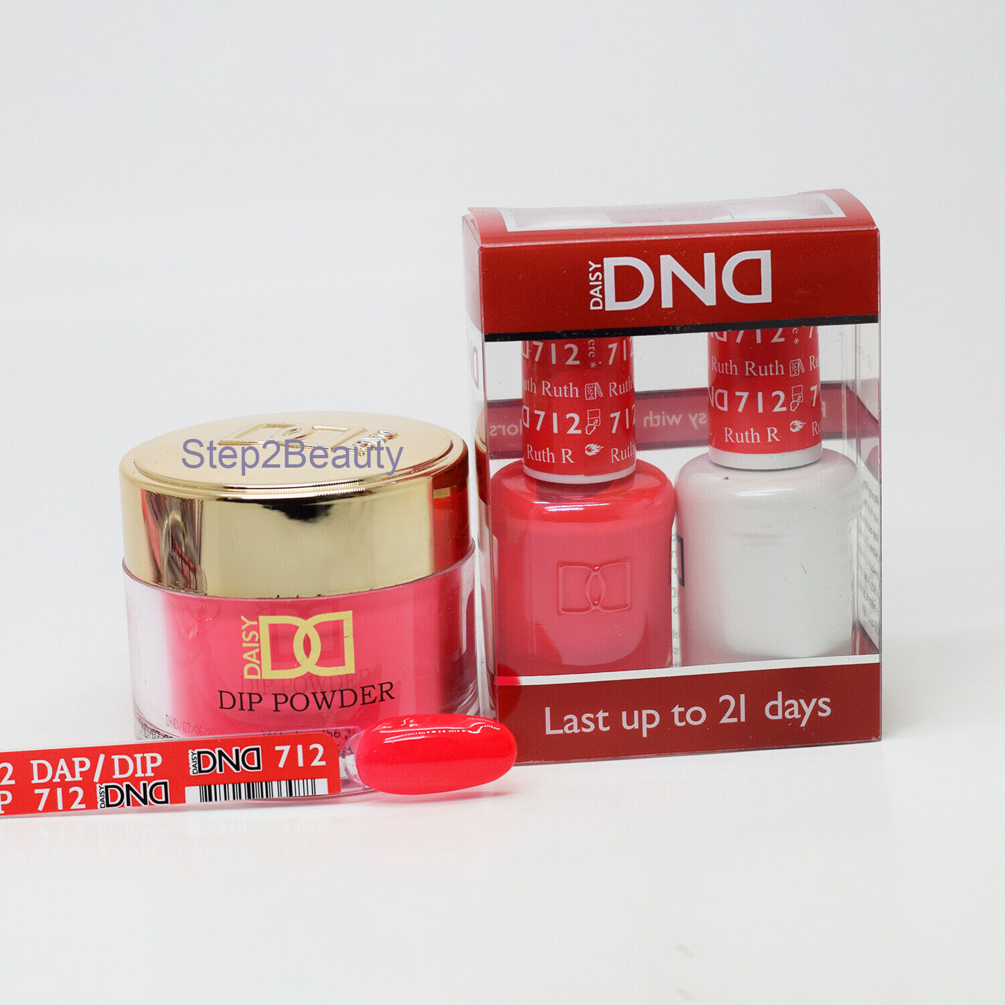 DND 3in1 Acrylic/Dipping Powder + Gel Polish + Nail Lacquer, 712, Ruth OK0730VD