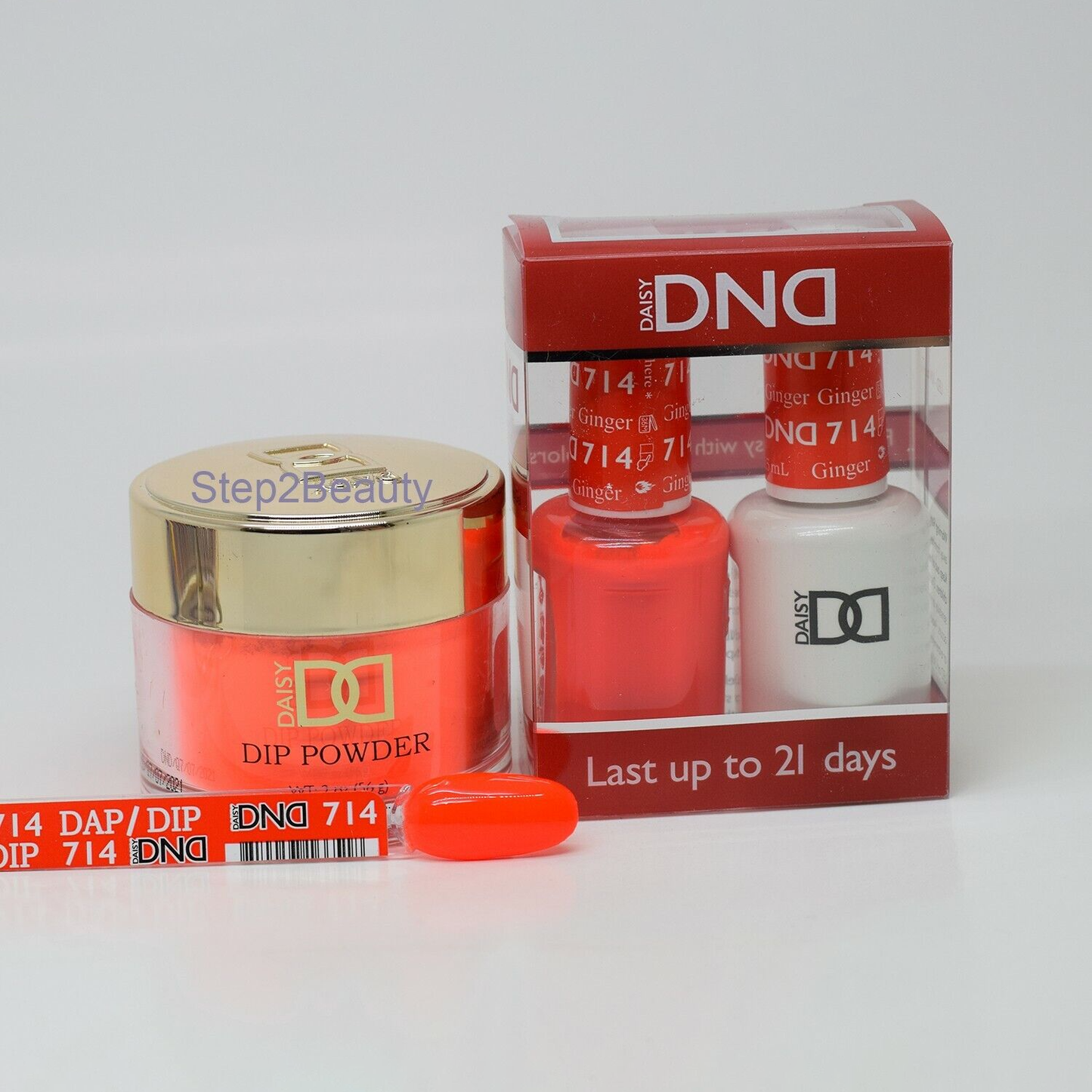 DND 3in1 Acrylic/Dipping Powder + Gel Polish + Nail Lacquer, 714, Ginger OK0730VD