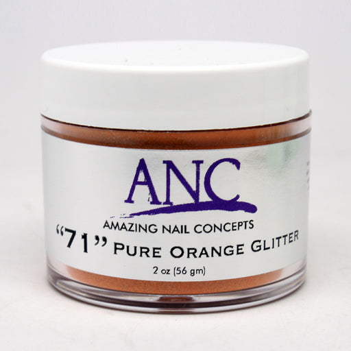 ANC Dipping Powder, 2OP071, Pure Orange Glitter, 2oz KK