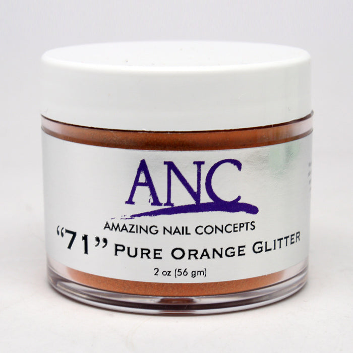 ANC Dipping Powder, 2OP071, Pure Orange Glitter, 2oz KK