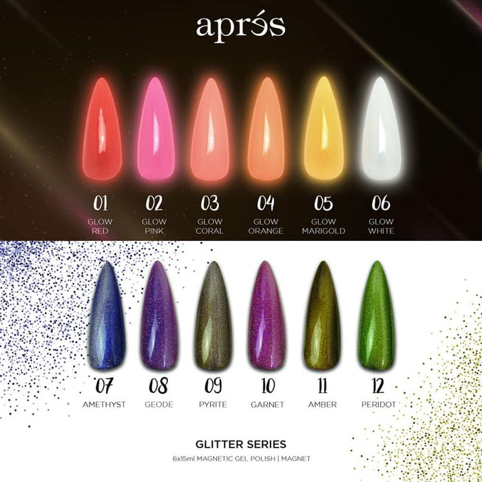 Artiste Glow Gel Collection, Full Line Of 12 Colors (From 01 To 12), 15ml OK0715VD