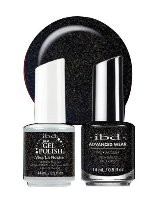 IBD Just Gel Polish, 751-1011372, It's A Match Duo, Love Lola Collection, Viva La Noche (Glitter), 0.5oz KK