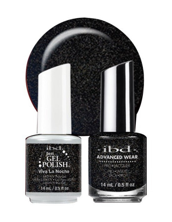 IBD Just Gel Polish, 751-1011372, It's A Match Duo, Love Lola Collection, Viva La Noche (Glitter), 0.5oz KK