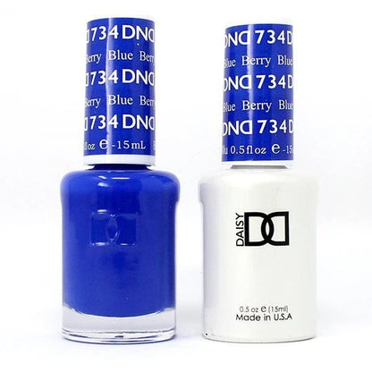 DND Nail Lacquer And Gel Polish, 734, Berry Blue, 0.5oz MY0924