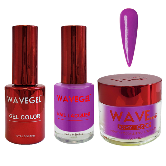 Wave Gel 4in1 Dipping Powder + Gel Polish + Nail Lacquer, QUEEN Collection, 073, Something Grape