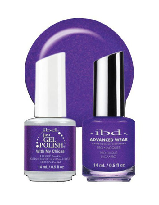 IBD Just Gel Polish, 751-1011373, It's A Match Duo, Love Lola Collection, With My Chicas (Shimmer), 0.5oz KK