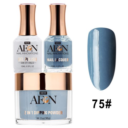 AEON 3in1 Dipping Powder + Gel Polish + Nail Lacquer, 075, The Real Teal OK0327LK