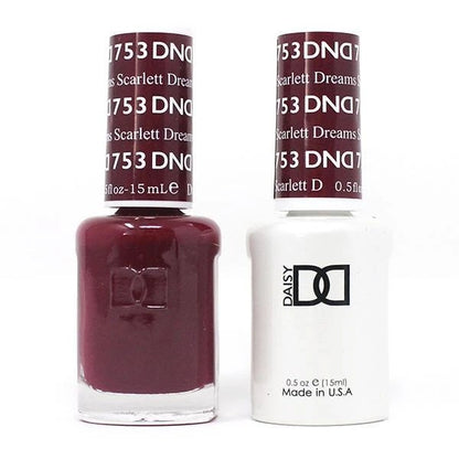 DND Nail Lacquer And Gel Polish, 753, Scarlett Dreams, 0.5oz MY0924