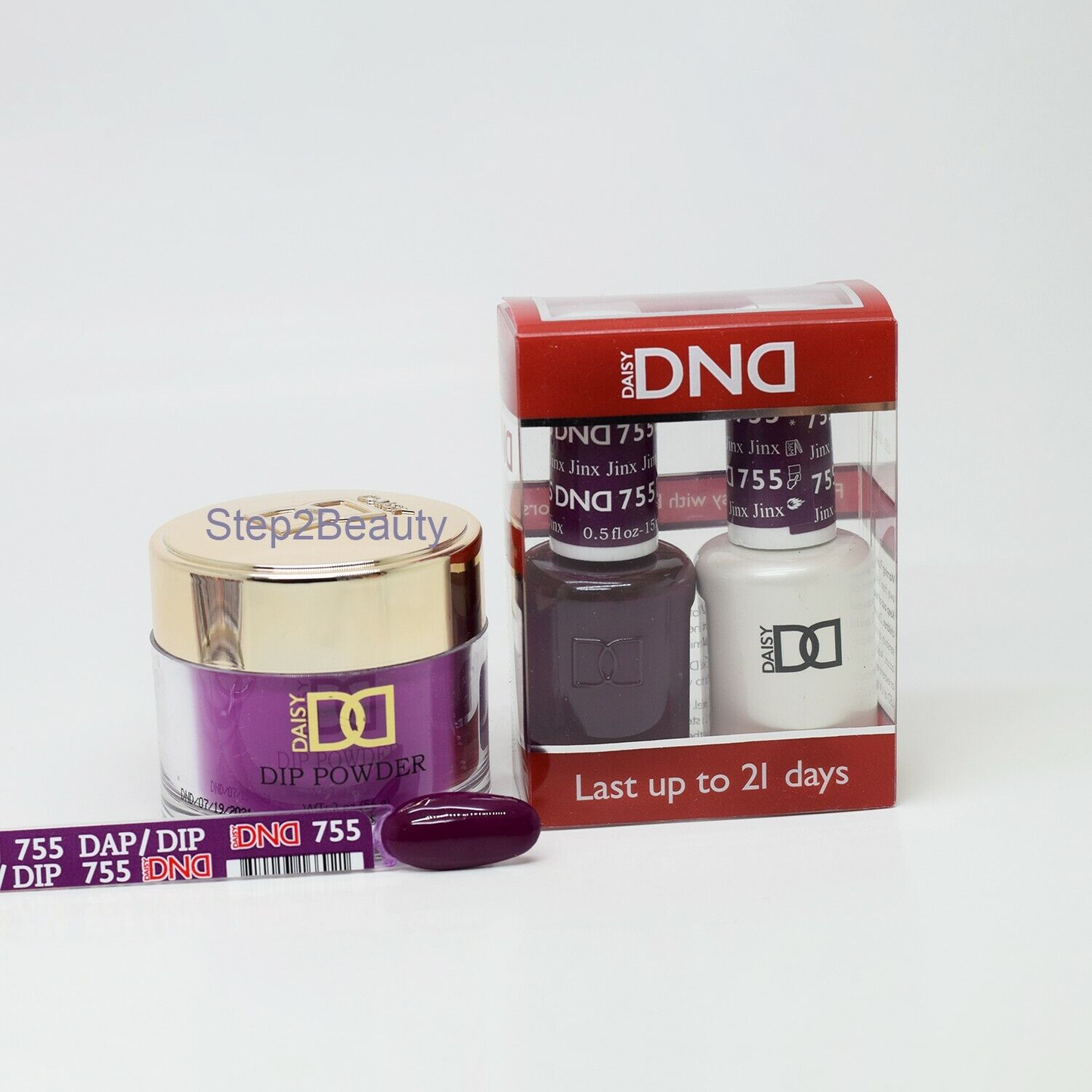 DND 3in1 Acrylic/Dipping Powder + Gel Polish + Nail Lacquer, 755, Jinx