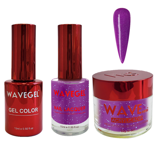 Wave Gel 4in1 Dipping Powder + Gel Polish + Nail Lacquer, QUEEN Collection, 075, Deep Lilac