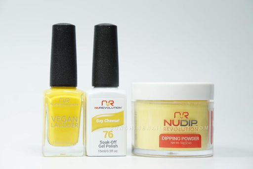 NuRevolution 3in1 Dipping Powder + Gel Polish + Nail Lacquer, 076, Say Cheese! OK1129