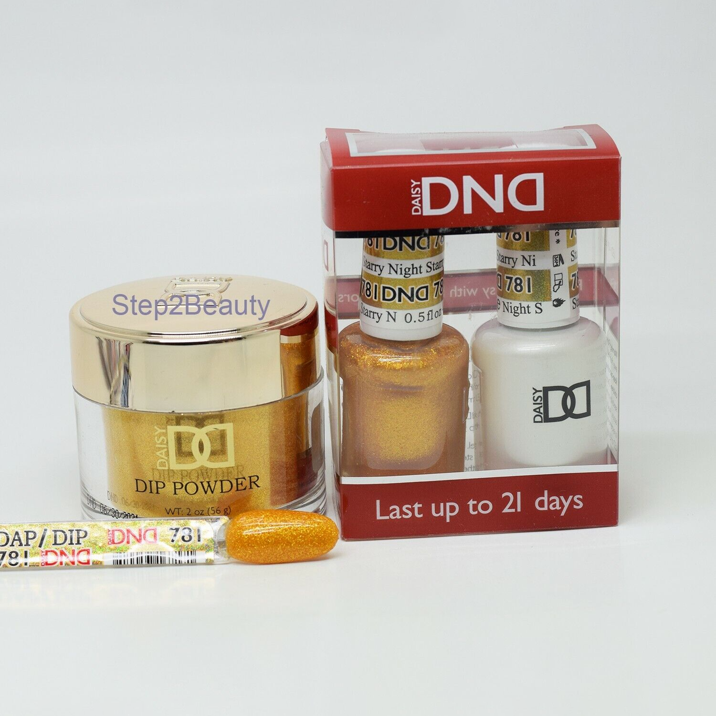 DND 3in1 Acrylic/Dipping Powder + Gel Polish + Nail Lacquer, 781, Starry Night