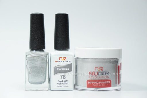 NuRevolution 3in1 Dipping Powder + Gel Polish + Nail Lacquer, 078, Stargazing OK1129