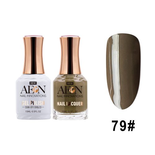 AEON Gel Polish + Nail Lacquer, 079, Black Sesame, 0.5oz OK0326LK