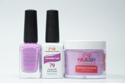 NuRevolution 3in1 Dipping Powder + Gel Polish + Nail Lacquer, 079, Lavender Lust OK1129