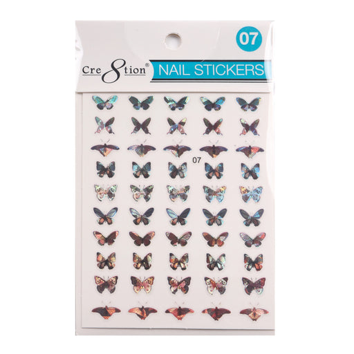 Cre8tion 3D Nail Art Sticker Butterfly, 07 OK0726LK