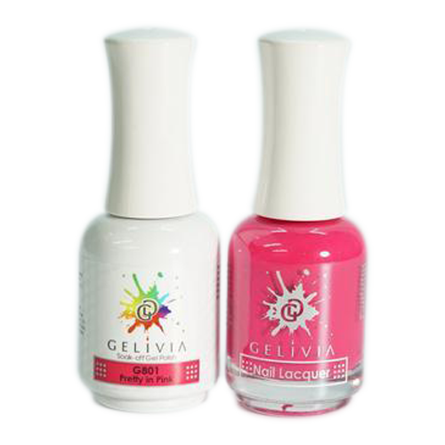 Gelivia Nail Lacquer And Gel Polish, 801, Pretty In Pink, 0.5oz OK0304VD