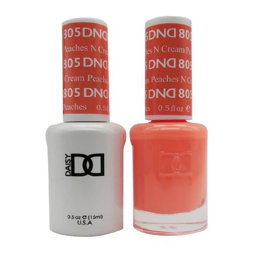 DND Nail Lacquer And Gel Polish, 805, Peaches N Cream, 0.5oz