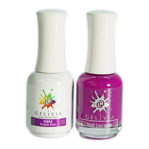 Gelivia Nail Lacquer And Gel Polish, 805, Purple Rain, 0.5oz OK0304VD