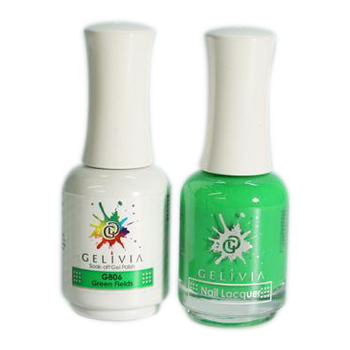 Gelivia Nail Lacquer And Gel Polish, 806, Green Fields, 0.5oz OK0304VD