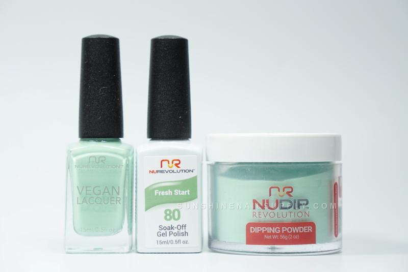 NuRevolution 3in1 Dipping Powder + Gel Polish + Nail Lacquer, 080, Fresh Start OK1129