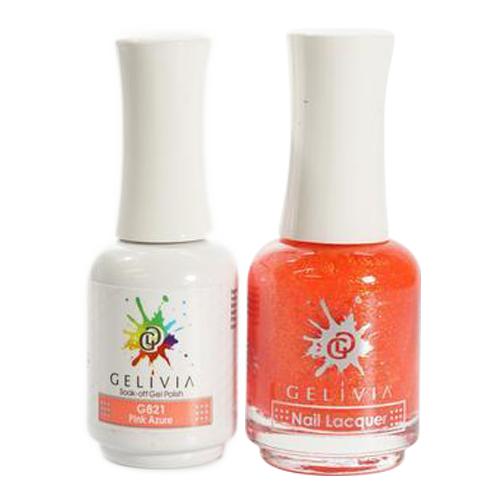 Gelivia Nail Lacquer And Gel Polish, 821, Pink Azure, 0.5oz OK0304VD