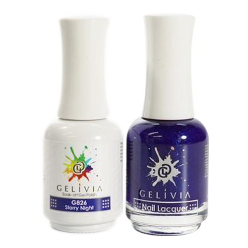 Gelivia Nail Lacquer And Gel Polish, 826, Starry Night, 0.5oz OK0304VD