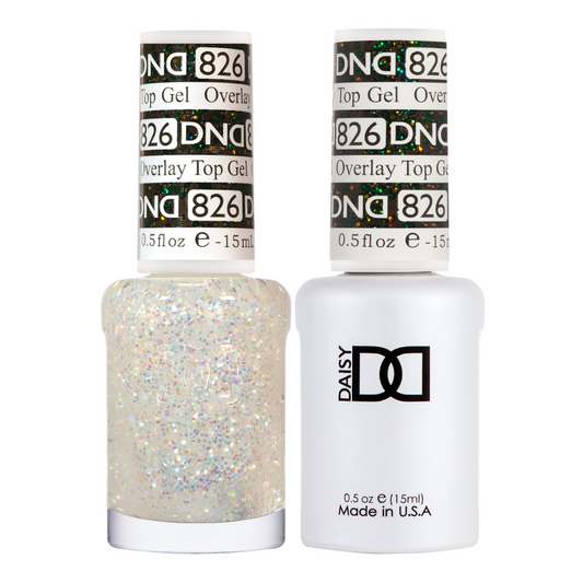 DND Gel Polish And Nail Lacquer, Overlay Top Gel Collection, 826, 0.5oz