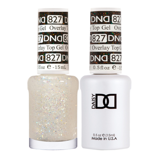 DND Gel Polish And Nail Lacquer, Overlay Top Gel Collection, 827, 0.5oz