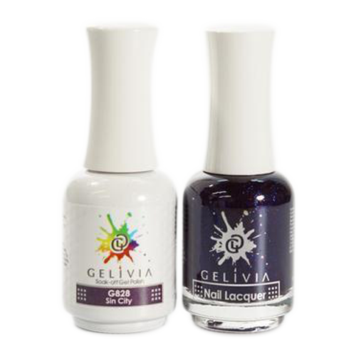 Gelivia Nail Lacquer And Gel Polish, 828, Sin City, 0.5oz OK0304VD