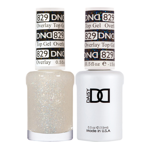 DND Gel Polish And Nail Lacquer, Overlay Top Gel Collection, 829, 0.5oz