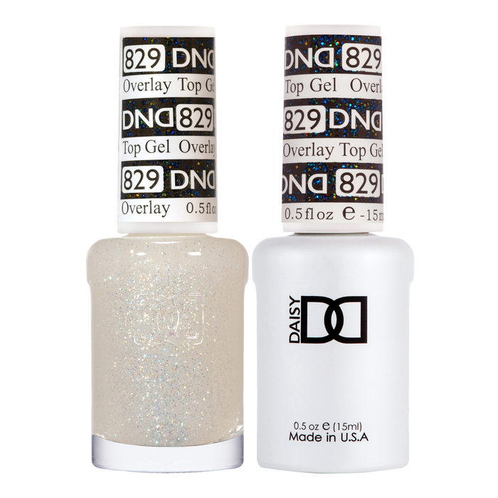 DND Gel Polish And Nail Lacquer, Overlay Top Gel Collection, 829, 0.5oz