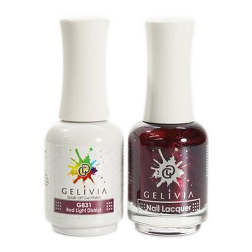Gelivia Nail Lacquer And Gel Polish, 831, Red Light District, 0.5oz OK0304VD