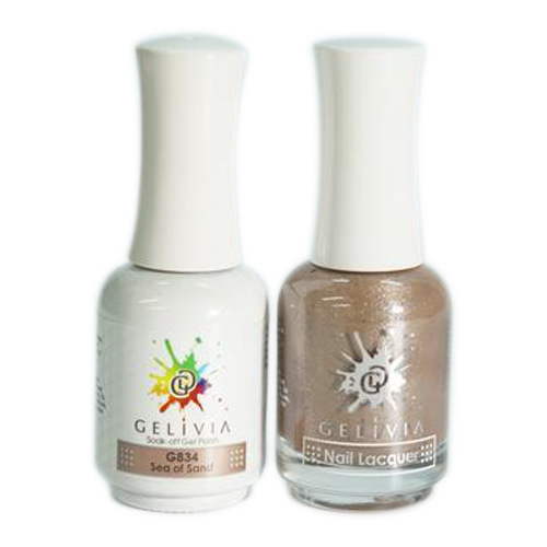Gelivia Nail Lacquer And Gel Polish, 834, Sea of Sand, 0.5oz OK0304VD