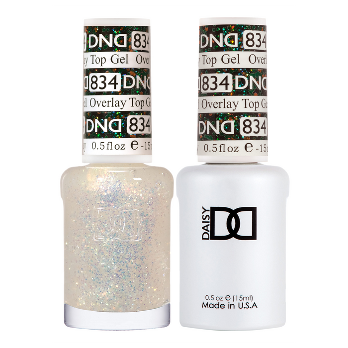 DND Gel Polish And Nail Lacquer, Overlay Top Gel Collection, 834, 0.5oz