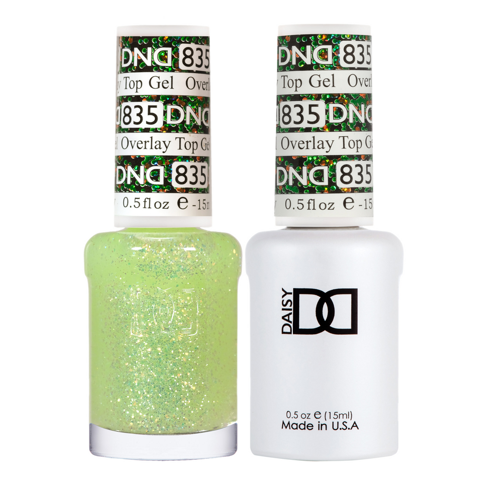 DND Gel Polish And Nail Lacquer, Overlay Top Gel Collection, 835, 0.5oz