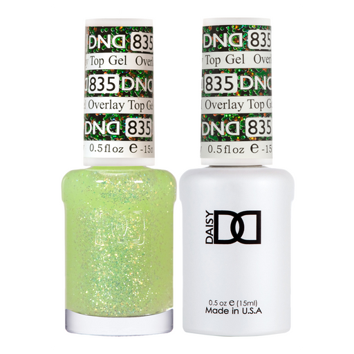 DND Gel Polish And Nail Lacquer, Overlay Top Gel Collection, 835, 0.5oz
